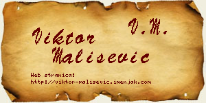 Viktor Mališević vizit kartica